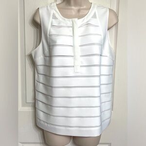 Chicos, pure white sleeveless blouse, size 1